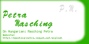 petra masching business card